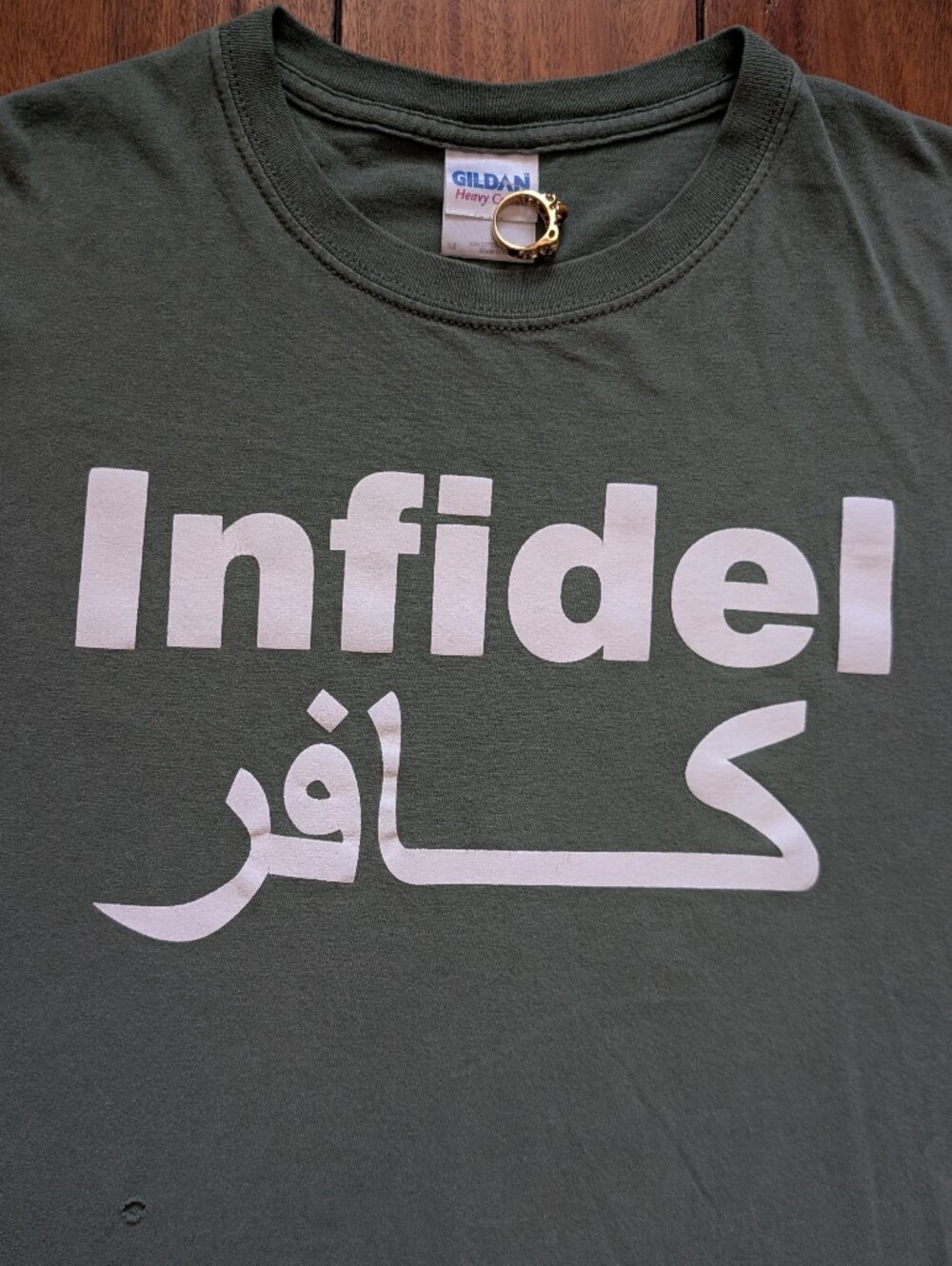 Infidel Grunge Retro Military T-shirt (M) - Picture 3 of 8